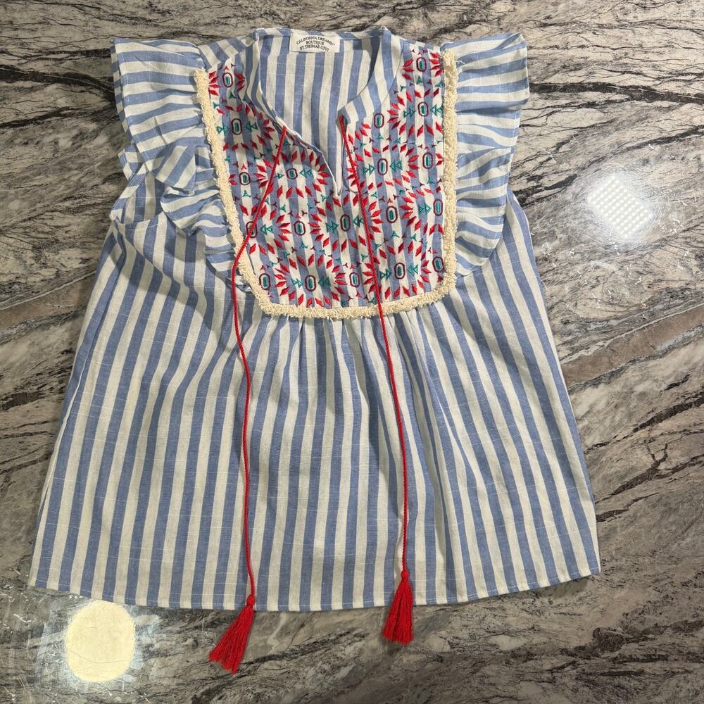 California Dreamin Casual Blouse Fashion Shirt - Large